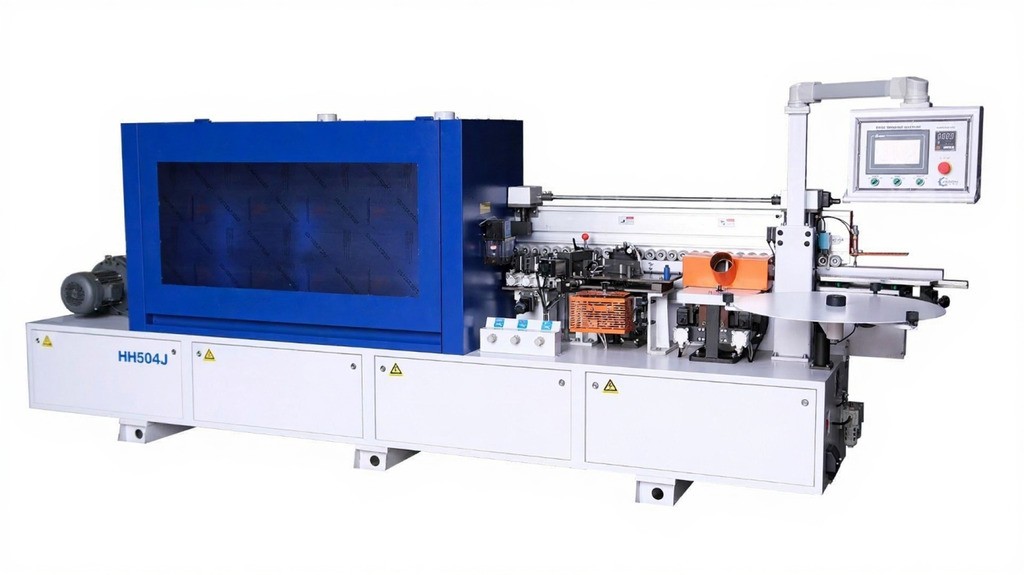 Кромкооблицовочный станок HH504J, 8500 Вт, 380В с прифуговкой