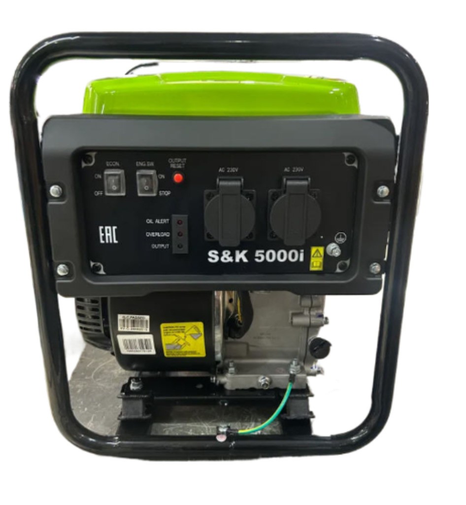 Генератор S&K 5000i инвертор (4,0/4,5 кВт, 236 см³,бак 7 л,ручной старт,медная обмотка)