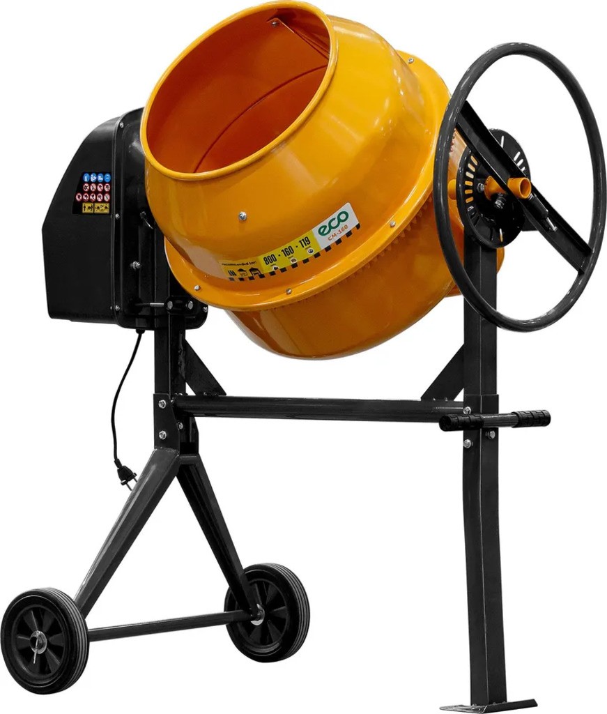 Бетоносмеситель S&K CM200 КР чугунный венец (200л.1100 Вт)